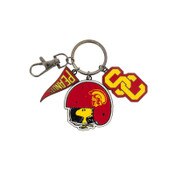 USC Trojans SC Interlock Wookstock Football Helmet Dangler Keychain